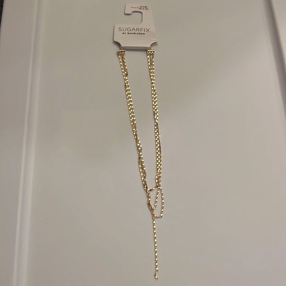 SUGARFIX by BaubleBar Layered Y-Chain Necklace - Gold - Picture 2 of 5